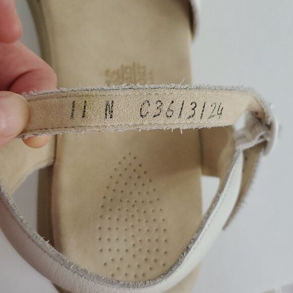 SAS Duo Quarter Strap Leather Sandals White Halo Size 11N - Picture 8 of 8